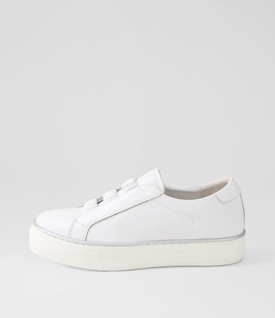 DJANGO & JULIETTE Fletary White Leather Sneakers | Sneakers