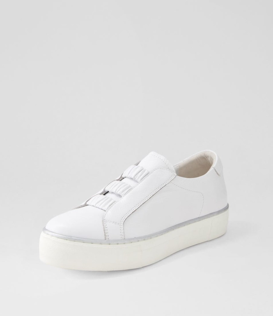 DJANGO & JULIETTE Fletary White Leather Sneakers | Sneakers