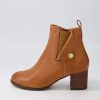 DJANGO & JULIETTE Sedna New Tan Choc Leather Chelsea Boots | Boots