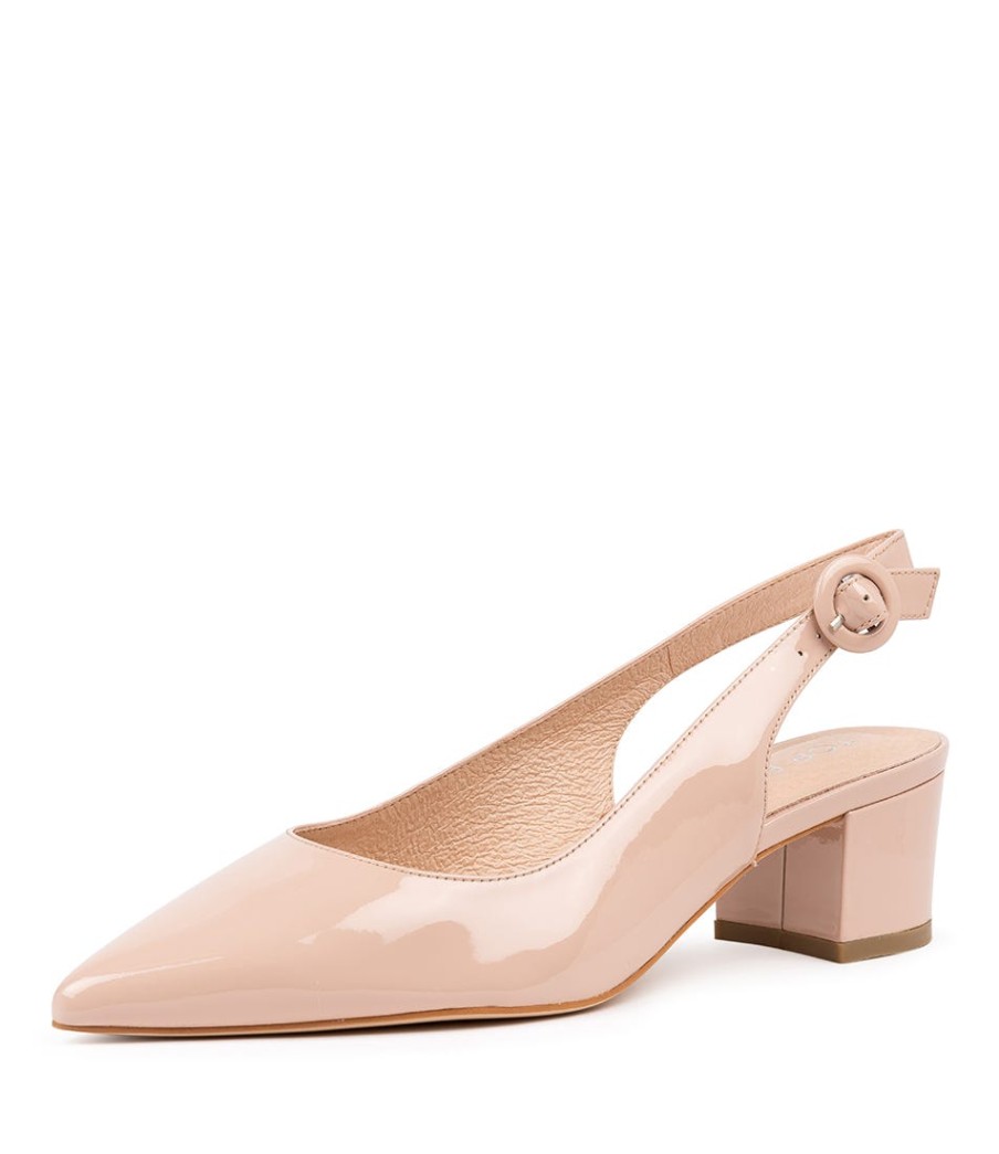 TOP END Abigale Nude Patent Leather | Heels