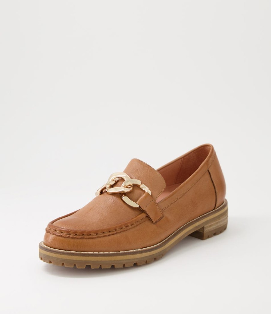 ZIERA Misima W Tan Leather Loafers | Loafers