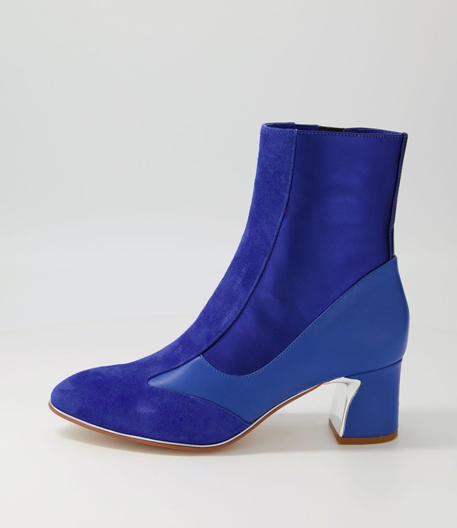 DJANGO & JULIETTE Jepps Blue Multi Ankle Boots | Boots