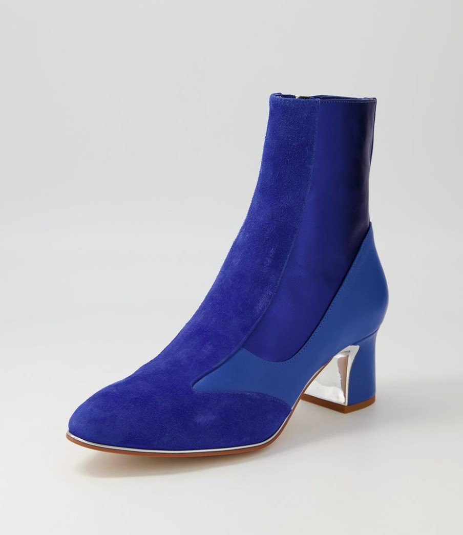 DJANGO & JULIETTE Jepps Blue Multi Ankle Boots | Boots