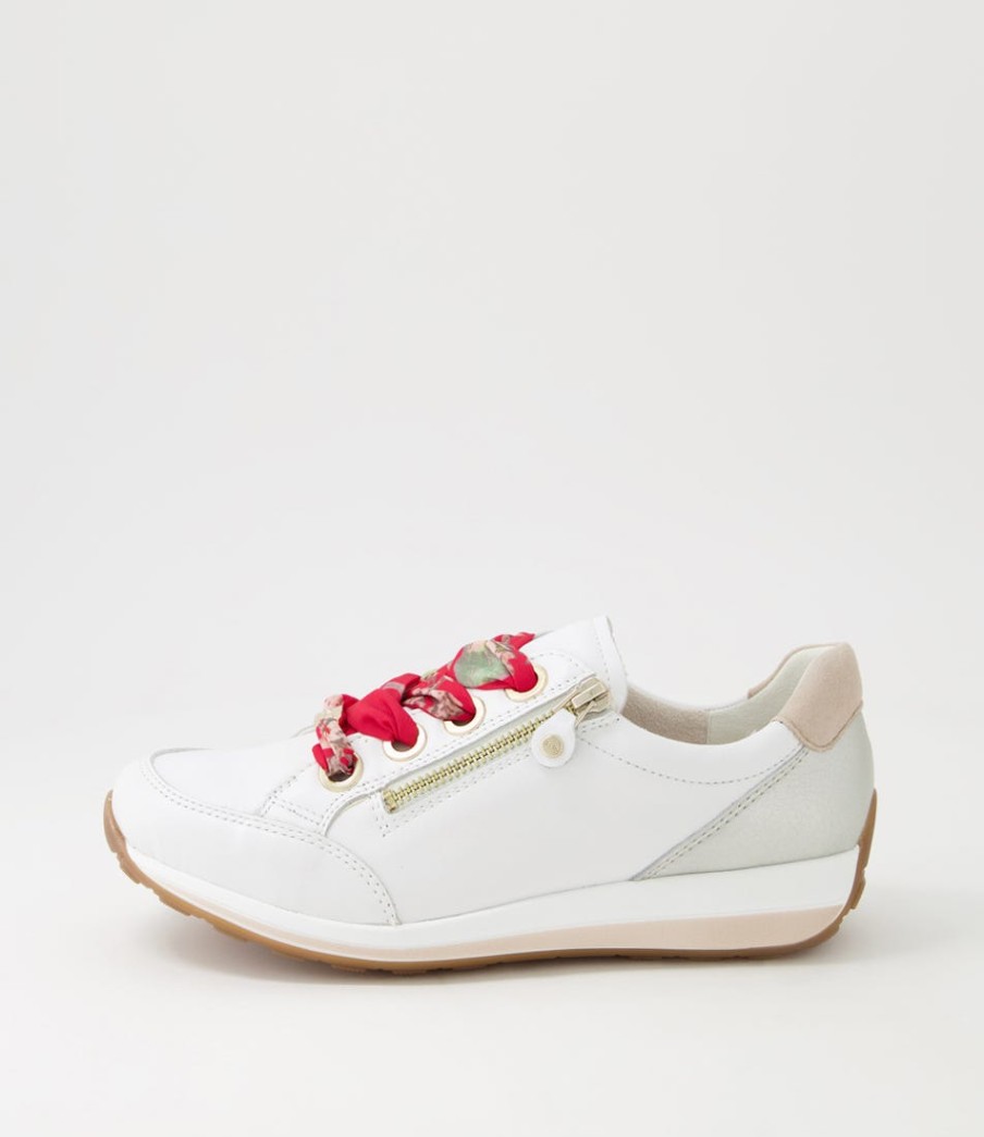 ARA Osaka 87 Weiss Light Gold Leather Sneakers | Comfort