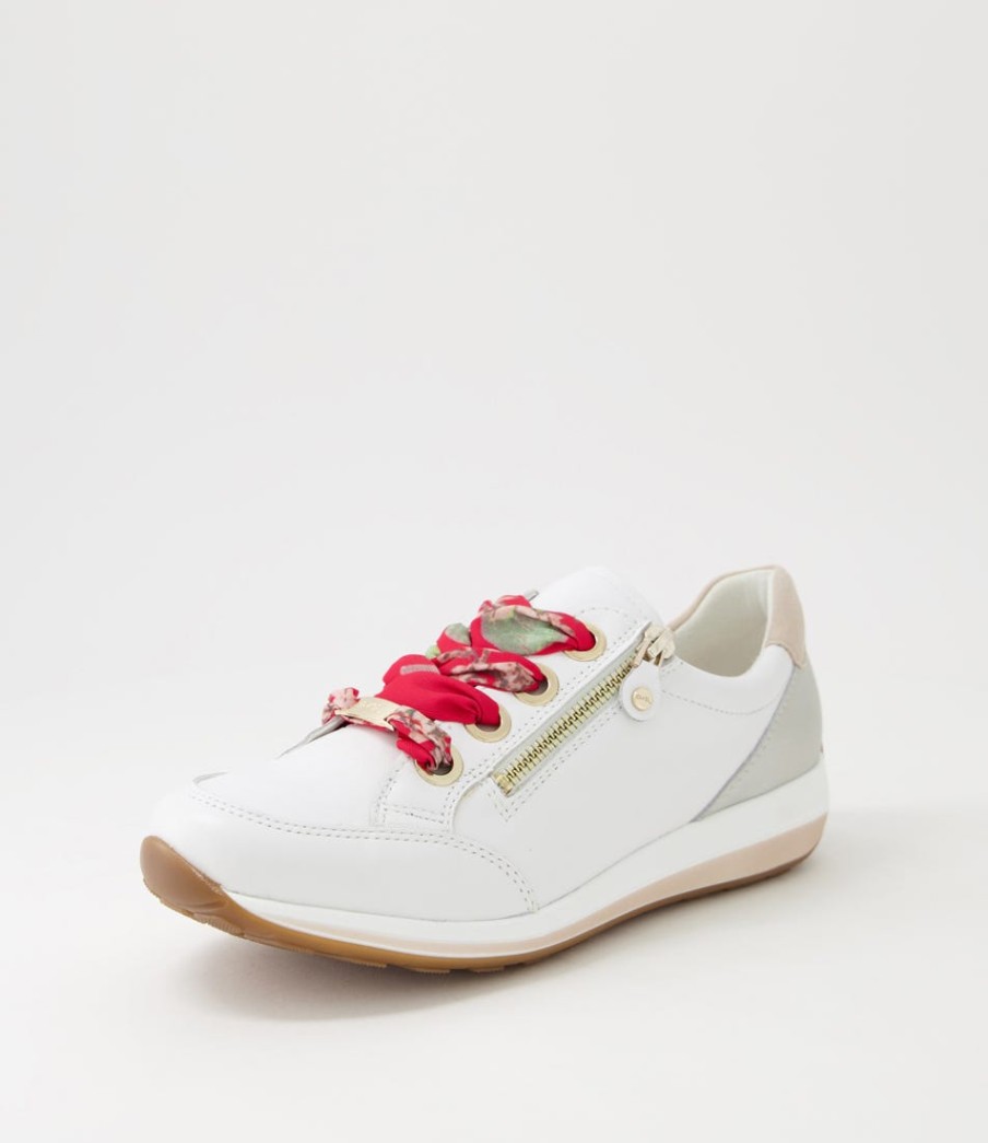 ARA Osaka 87 Weiss Light Gold Leather Sneakers | Comfort