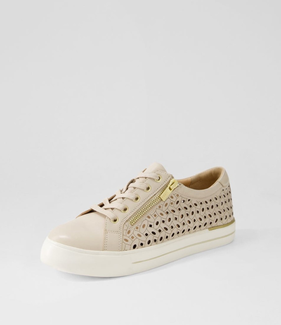 ZIERA Ayleen W Almond Leather Sneakers | Sneakers