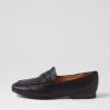 TOP END Milica Black Leather Loafers | Loafers