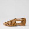 DJANGO & JULIETTE Pleva Tan Leather Sandals | Flats