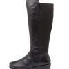 SUPERSOFT Marcelina Blk Leath-Lycra | Boots