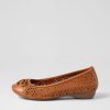 SUPERSOFT Eloiza New Tan Leather Ballet Flats | Comfort