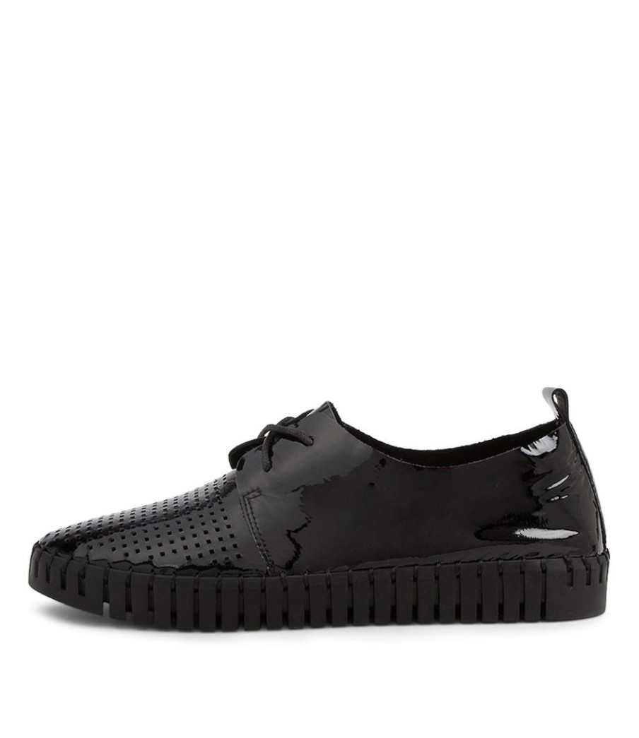 DJANGO & JULIETTE Huston Black Black Sole Patent Leather | Sneakers