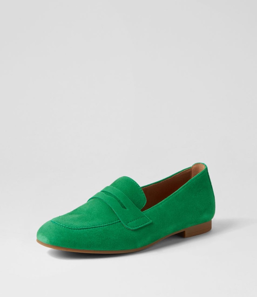 GABOR Phoebe Verde Suede Loafers | Comfort