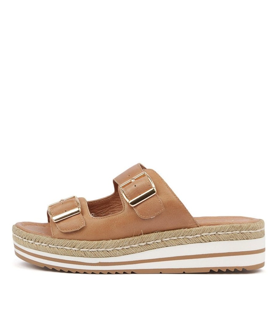 DJANGO & JULIETTE Axel Dk Tan Leather | Espadrilles