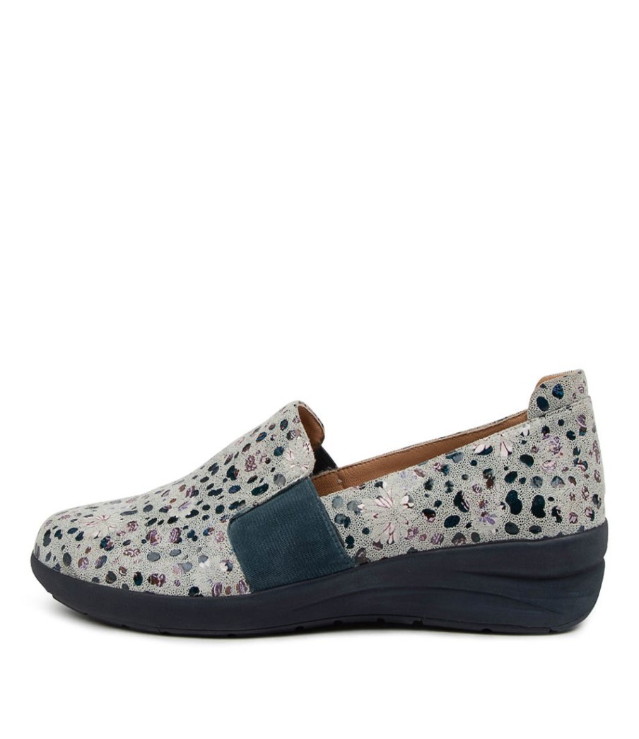 ZIERA Nannu W Navy Splotch Leat | Sneakers