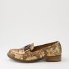 DJANGO & JULIETTE Corina Vintage Metal Floral Leather Loafers | Loafers