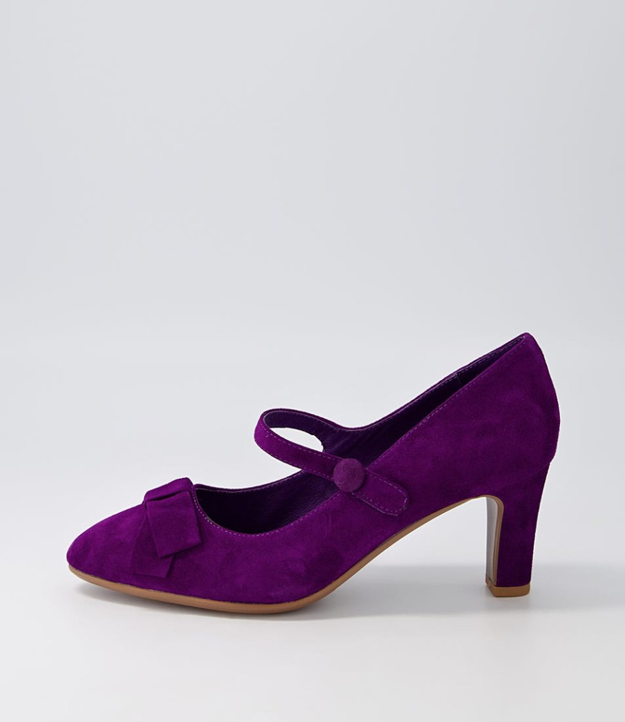 DJANGO & JULIETTE Tinar Purple Suede Heels | Heels