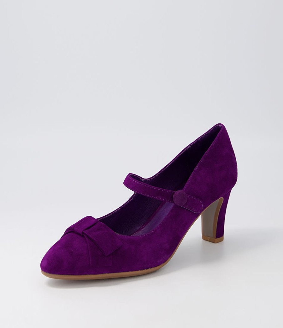 DJANGO & JULIETTE Tinar Purple Suede Heels | Heels