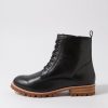 ZIERA Minoru W Black Leather Lace Up Boots | Boots