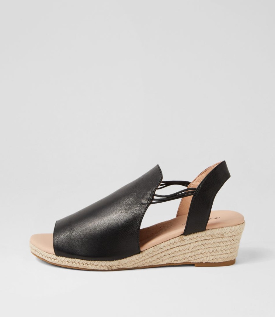 DIANA FERRARI Hlensia Df Black Natural Rope Leather | Espadrilles