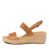 ZIERA Kiarra Xw Zr Tan Leather | Espadrilles