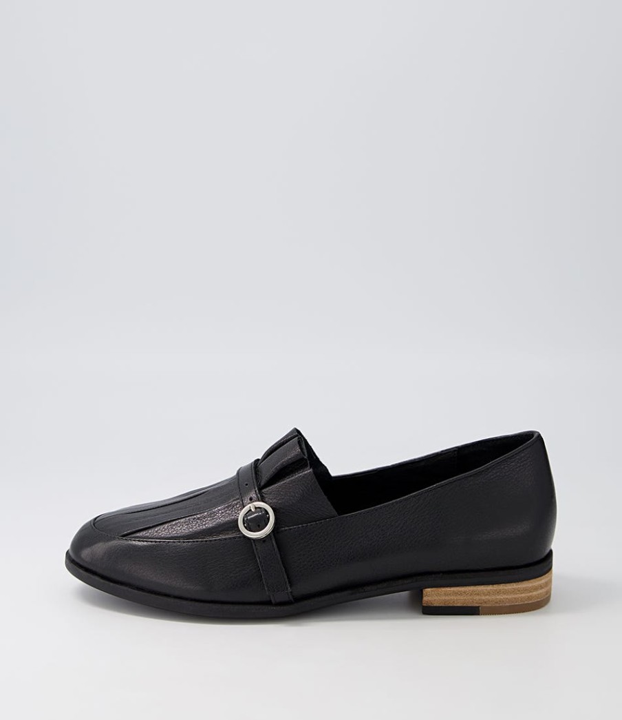 DJANGO & JULIETTE Banzos Black Leather Loafers | Loafers