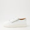 ZIERA Pamela Xf White Silver Leather Sneakers | Comfort