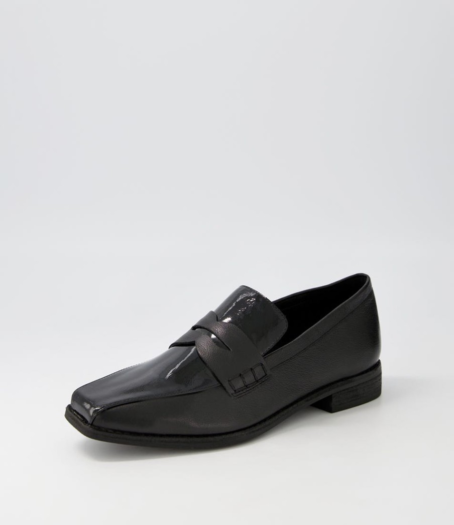 DJANGO & JULIETTE Agape Black Patent Leather Loafers | Loafers