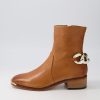 DJANGO & JULIETTE Firat New Tan Leather Ankle Boots | Boots