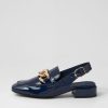 DJANGO & JULIETTE Vabor Navy Patent Leather Heels | Loafers