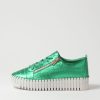 DJANGO & JULIETTE Bump Emerald White Croc Leather Sneakers | Sneakers