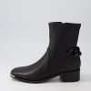 DJANGO & JULIETTE Firat Black Leather Ankle Boots | Boots