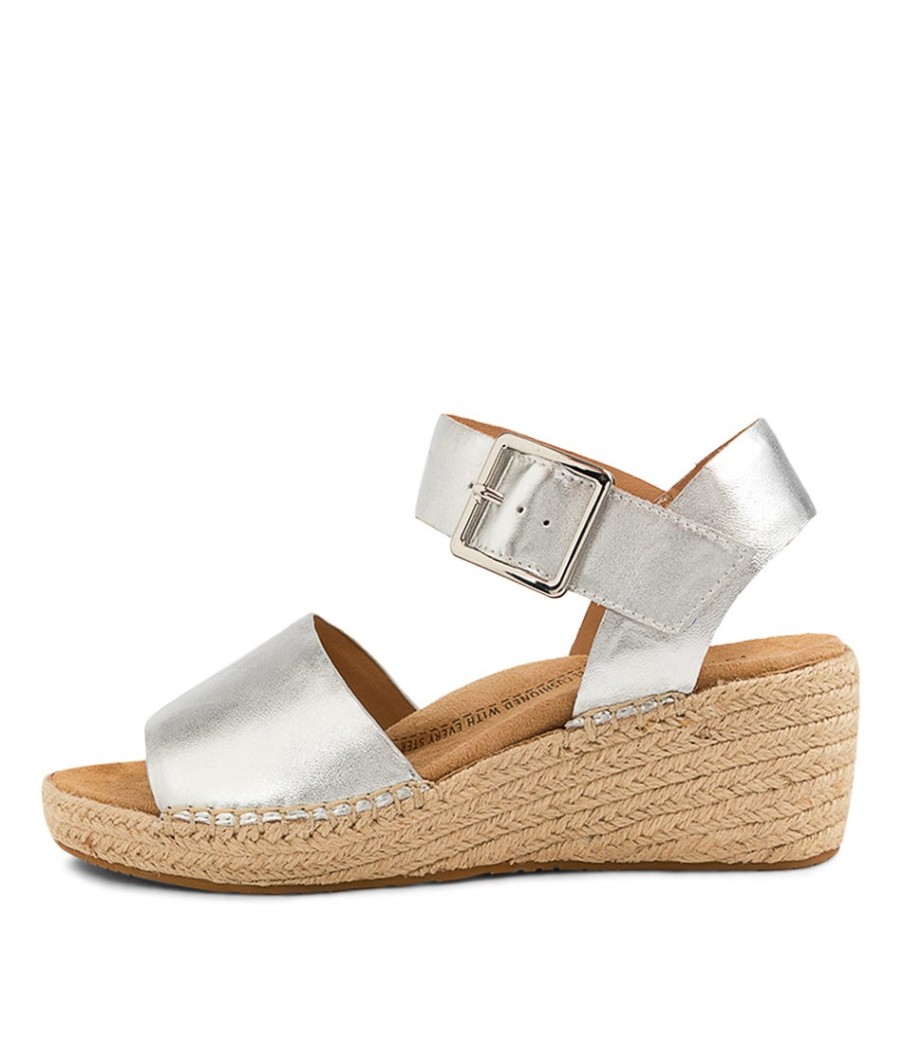 ZIERA Kraig Xw Silver Leather | Espadrilles