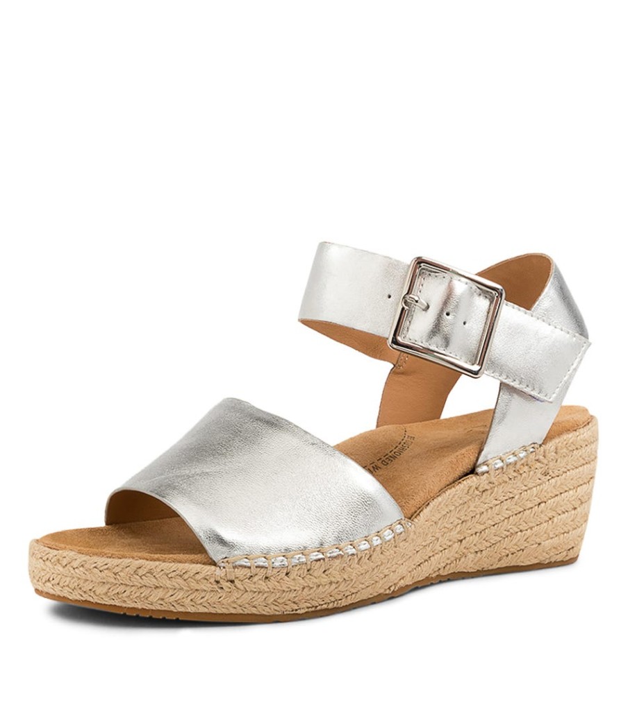 ZIERA Kraig Xw Silver Leather | Espadrilles