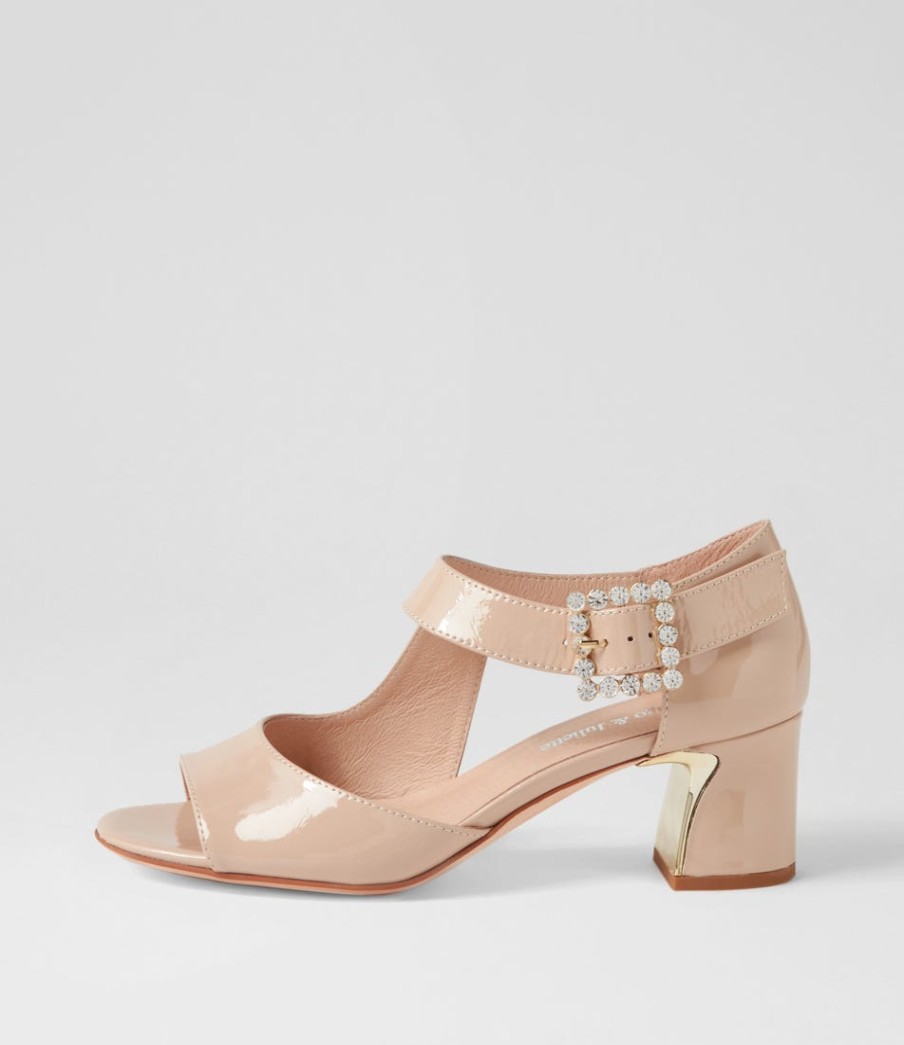 DJANGO & JULIETTE Juzy Cafe Patent Leather Sandals | Heels