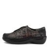 ZIERA Allsorts W Black Check Leather Lace-Up Shoes | Comfort