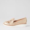 TOP END Oclem Old Gold Scratch Leather Flat Shoes | Loafers