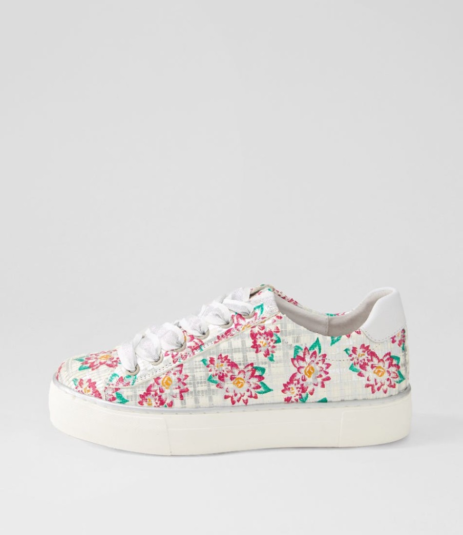 DJANGO & JULIETTE Finni Silver Fuchsia Multi Sneakers | Sneakers