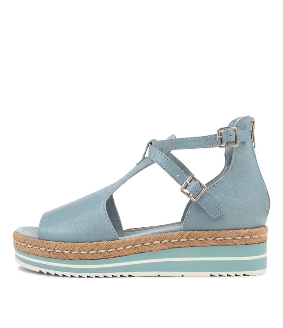 DJANGO & JULIETTE Alexys Denim Leather Sandals | Espadrilles