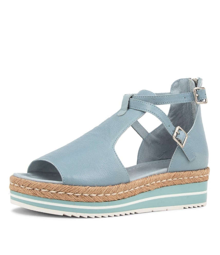 DJANGO & JULIETTE Alexys Denim Leather Sandals | Espadrilles