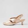 ZIERA Ivide Xw Nude Shimmer Leather Sandals | Heels