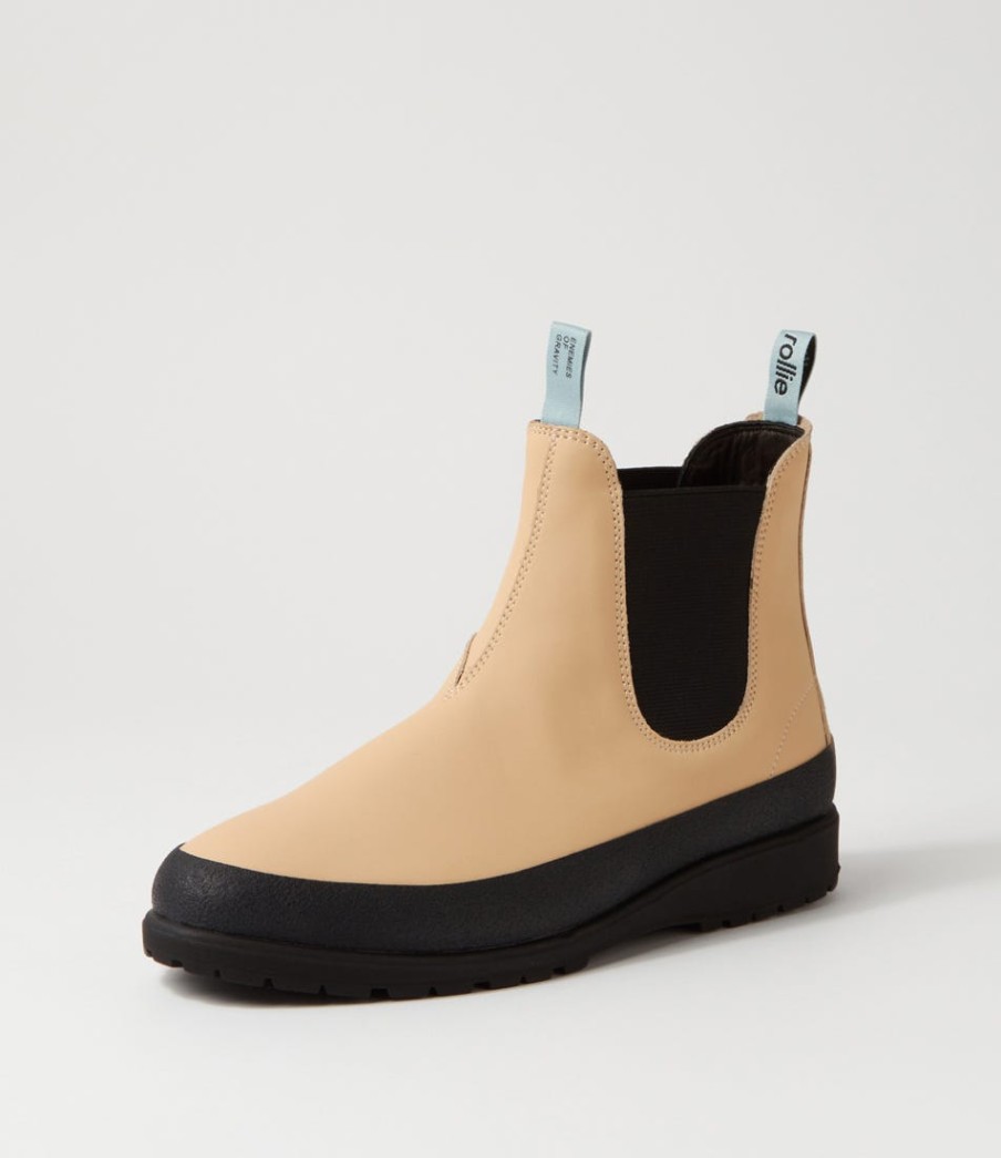 ROLLIE Fields Chelsea X Cream Leather Chelsea Boots | Boots