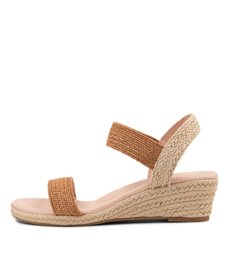 DIANA FERRARI Havan Tan Weave Elastic Espadrilles | Espadrilles