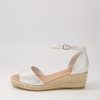 DJANGO & JULIETTE Skip Silver Natural Rope Speckle Leather Sandals | Espadrilles