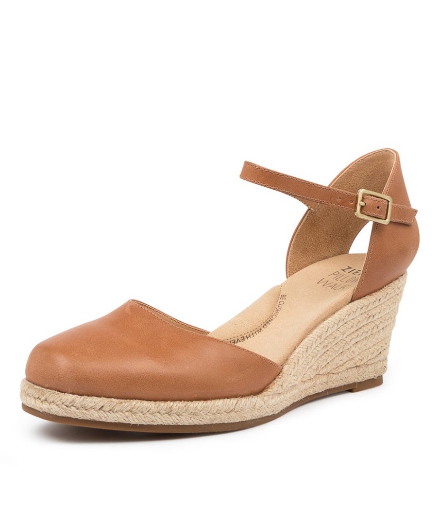 ZIERA Autumn W Tan Leather | Espadrilles