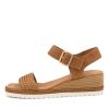 DJANGO & JULIETTE Imari Tan Weave-Leather | Espadrilles