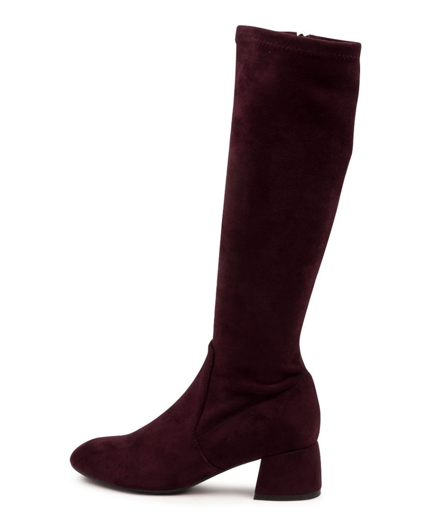 DJANGO & JULIETTE Chevy Dj Mulberry Stretch Microsuede | Boots