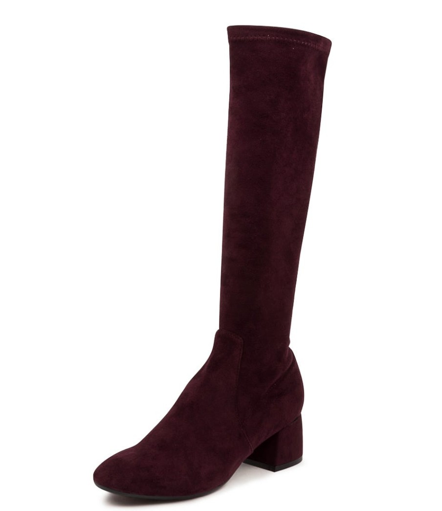 DJANGO & JULIETTE Chevy Dj Mulberry Stretch Microsuede | Boots