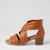 DIANA FERRARI Enko Tan Leather Sandals | Heels