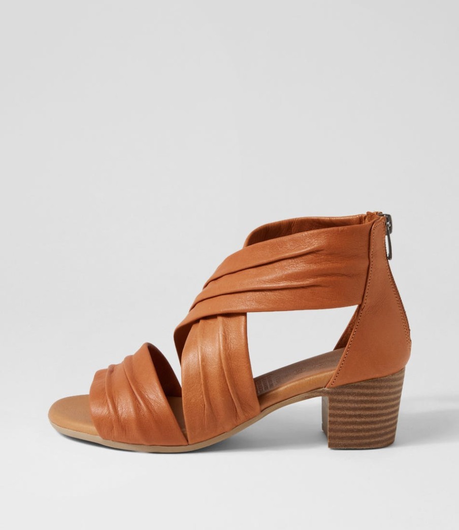 DIANA FERRARI Enko Tan Leather Sandals | Heels