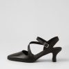 DJANGO & JULIETTE Charissa Black Leather Heels | Heels